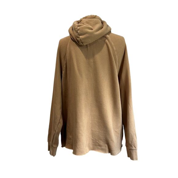 Aerie Tan Lounge Soft V Neck Oversized Cotton Blend Hoodie Size Small - Picture 3 of 10